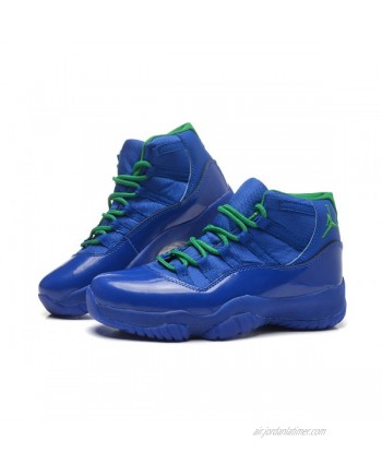 New Air Jordan 11 GS Blue Green Basketball Shoes