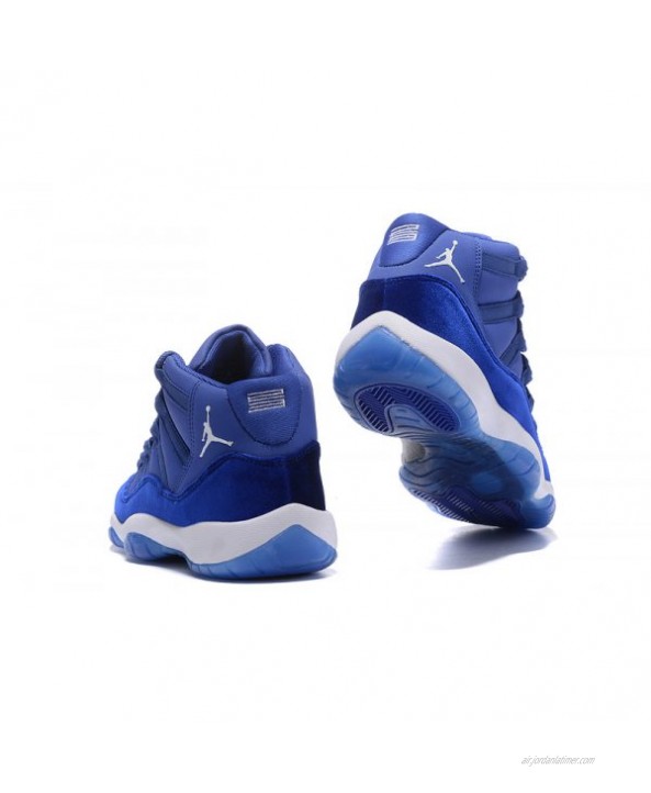 New Air Jordan 11 Velvet Heiress Blue White Basketball Shoes